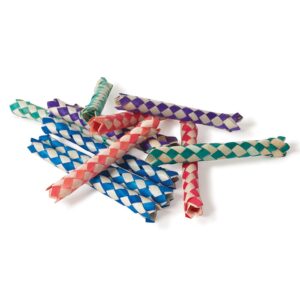 Woven Paper Sticks - Foot Toys for Parrots - Pack of 12