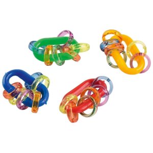 Medium Chain Link Rattle Parrot Foot Toys - Pack of 4