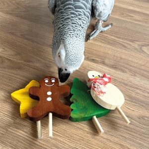 Large Festive Lollipop Parrot Foot Toys - Pack of 4